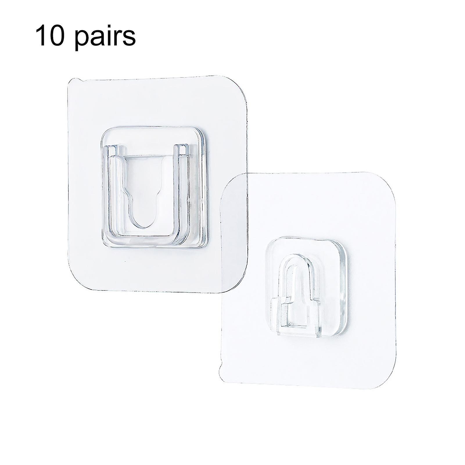 10 Pairs Hook Hanger Weather Resistance Wide Application Pvc Elastic Wall Mount Hook Holder For Home
