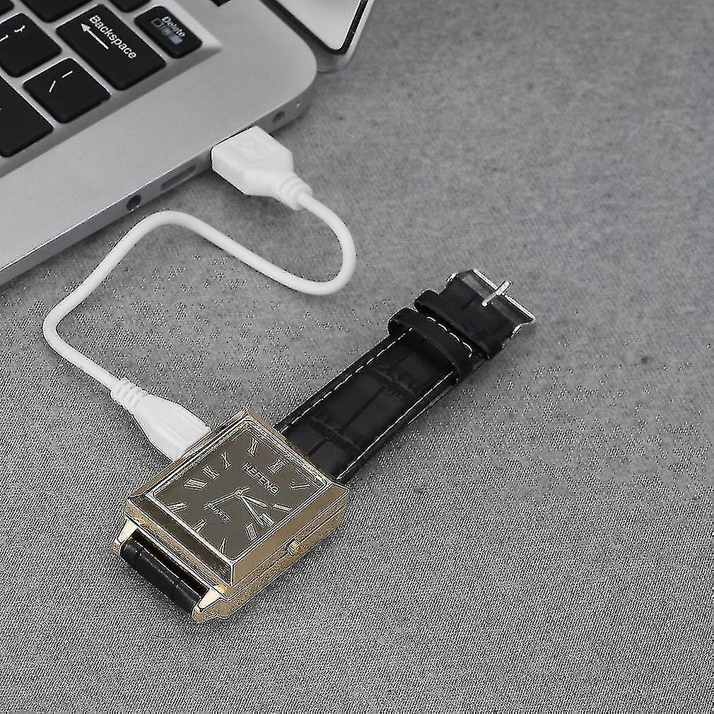 Multifunction Clock Wristwatches Windproof Flameless Cigarette Lighter Watch