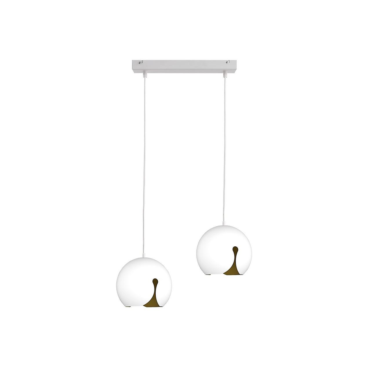 Keter Malaga Bar Pendant Ceiling Light White, 50cm, 2x E27