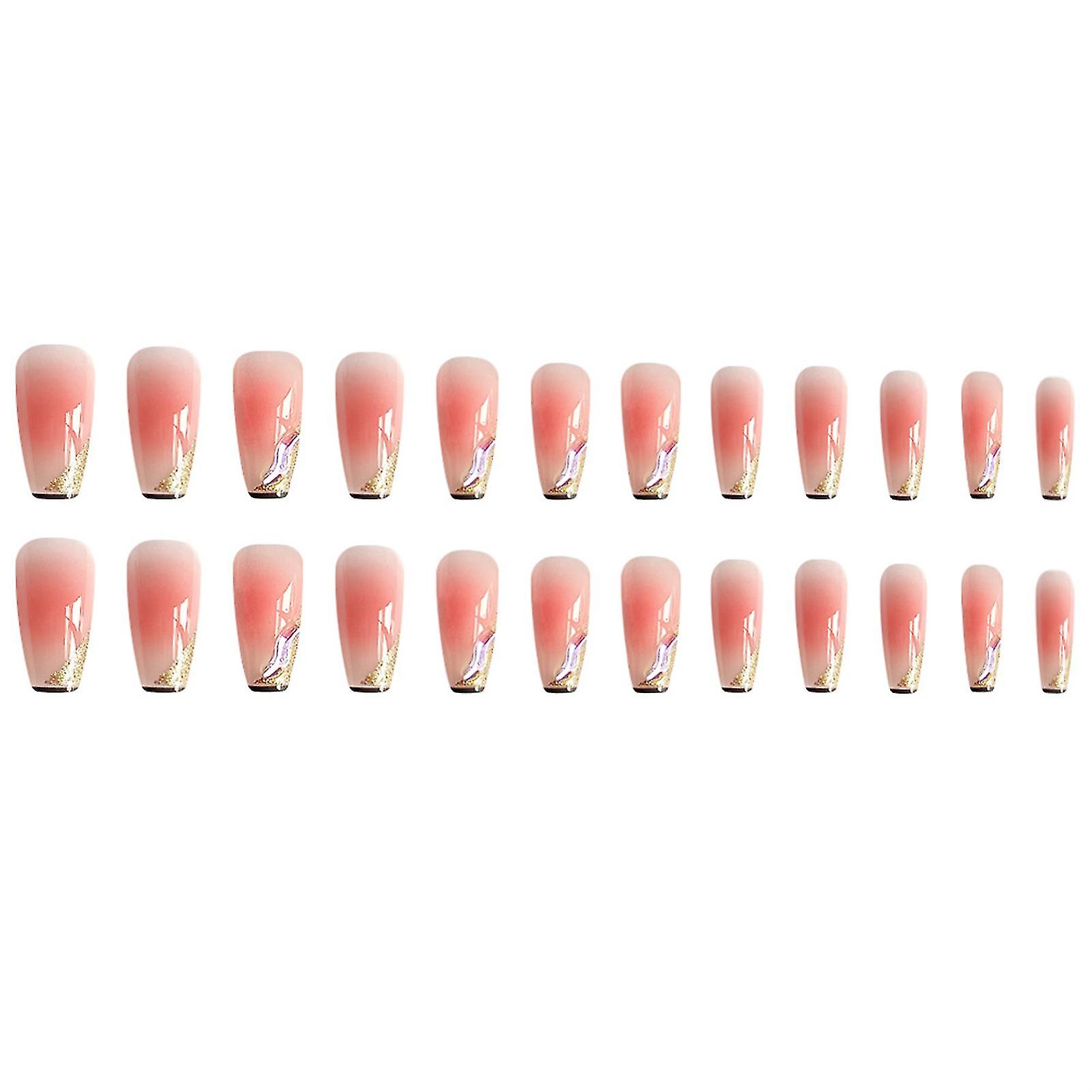 Gradient Pink Press-on Nails Sweet & Charming Reusable False Nails