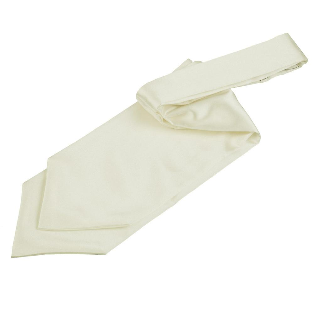 Plain Ivory Satin binden zelf bruiloft Cravat