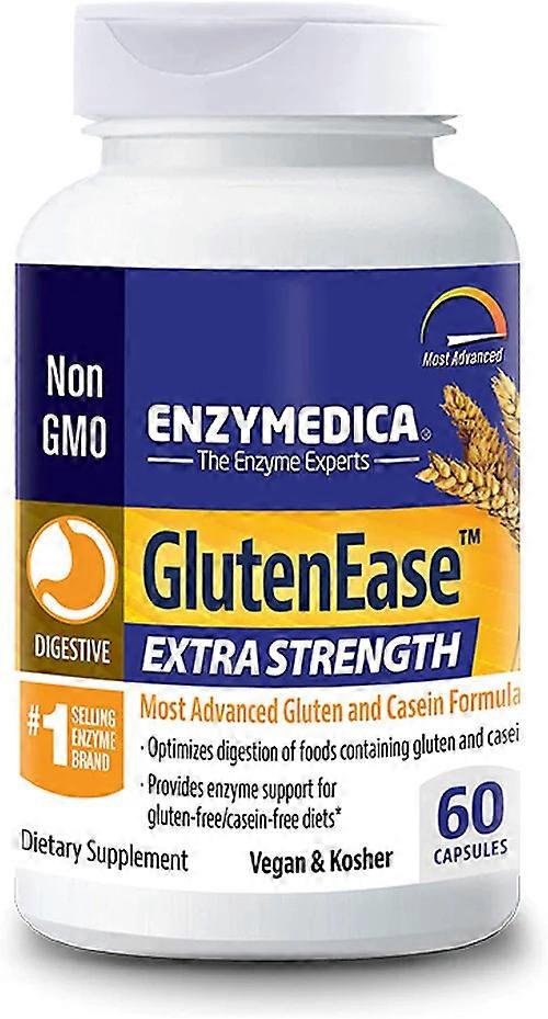 Enzymedica Glutenease 特强配方 60 粒胶囊 - 帮助消化麸质和酪蛋白