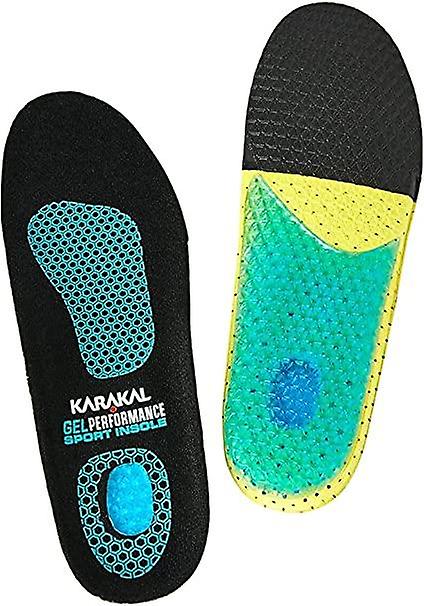 Karakal Performance Sports Trainers Shoe Insoles Shock Absorbent Gel Sole