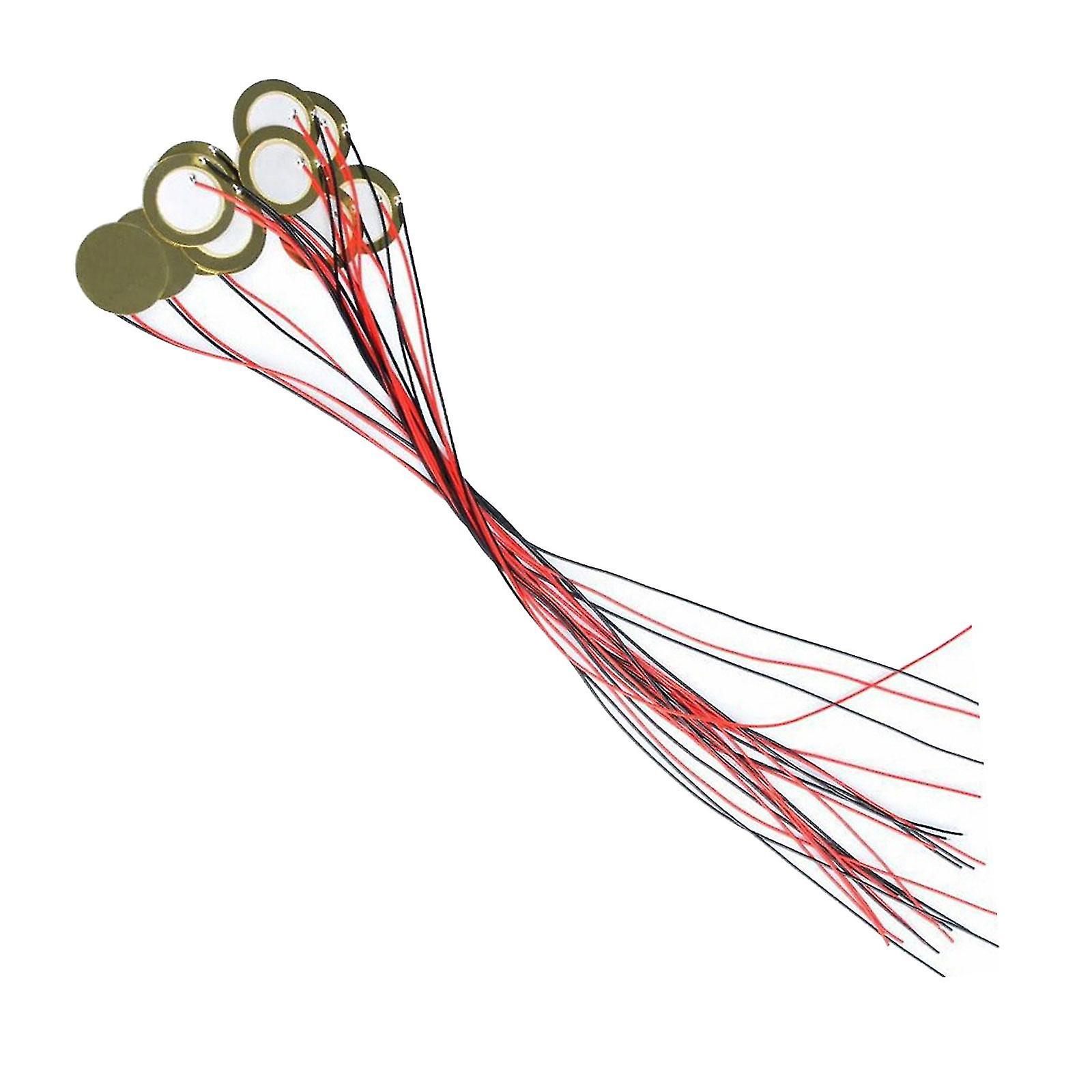 15Pcs Piezo Pickup 27mm Piezo Discs with 13" Cable Lightweight for Beginners