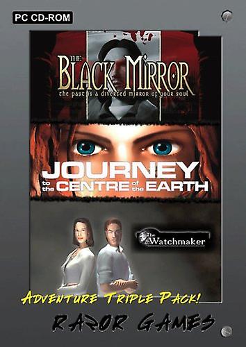 Total Adventure Triple Pack Journey to the Centre of the Earth - Black Mirror - Watchmaker (PC) - New & Sealed