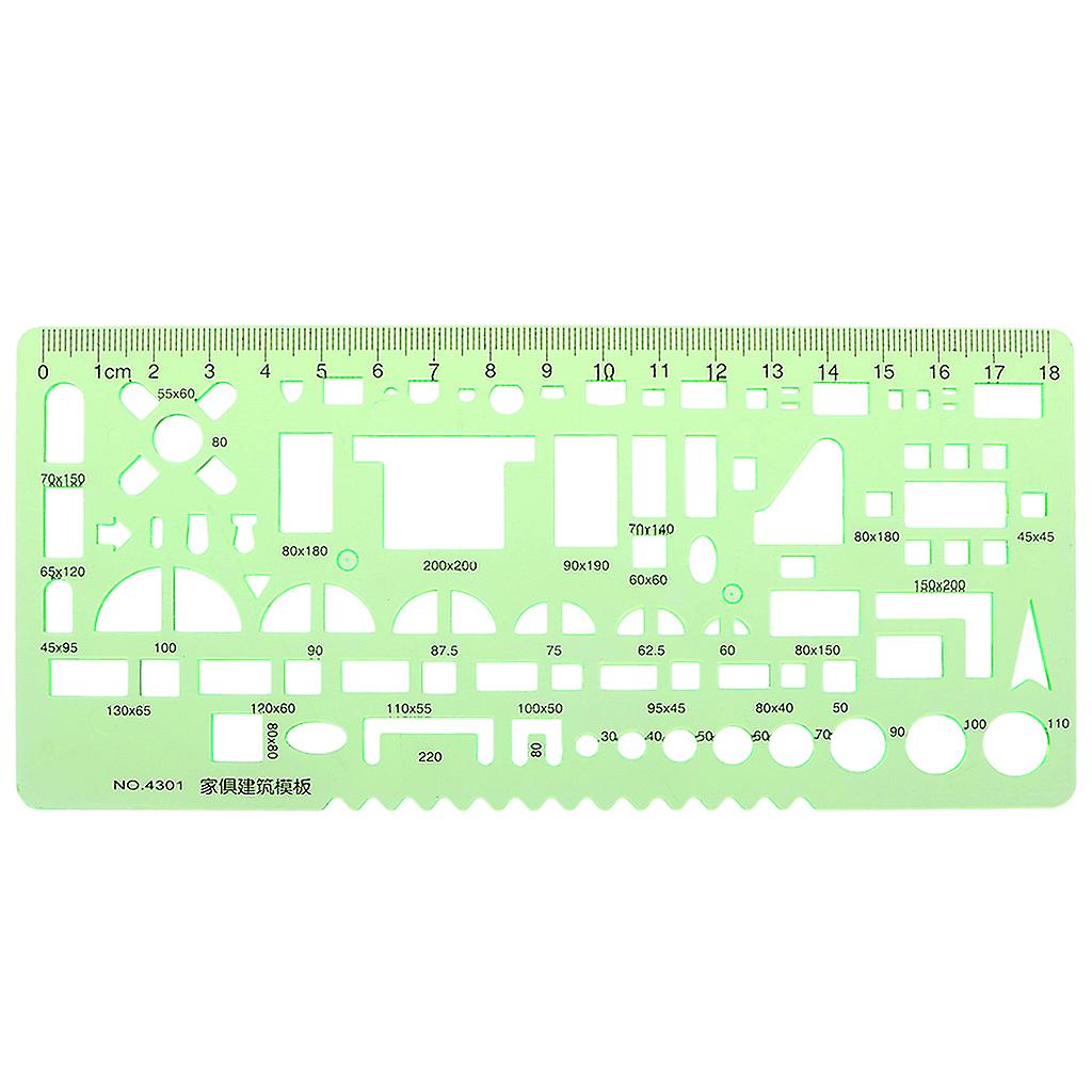 Furniture Construction Black Scale Drafting Drawing Stationery Template Ruler