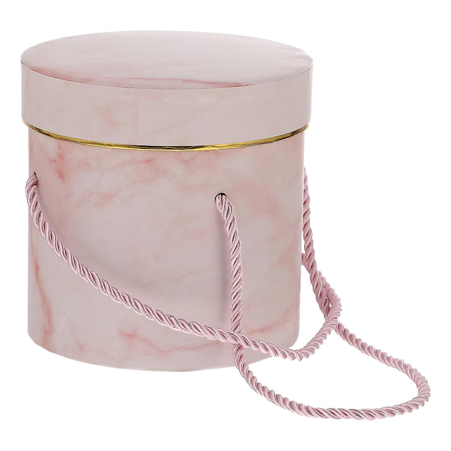 1pc Portable Exquisite Round Delicate Gift Box Flower Wrapping Box Florist Hat Box