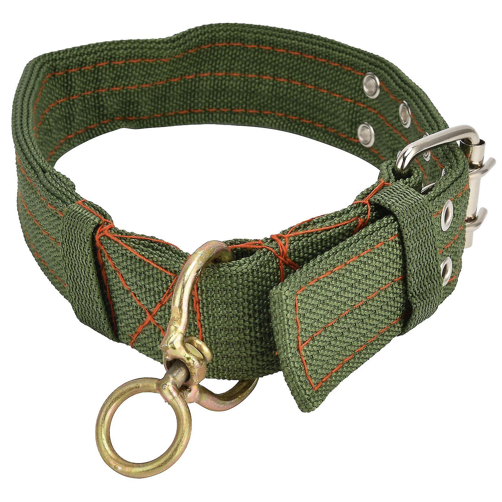 Small Durable Adjustable Sheep Dog Collar Thickened Material Wear-Resistant Design Comfortable Fit Easy Length Adjustment Green Fabri