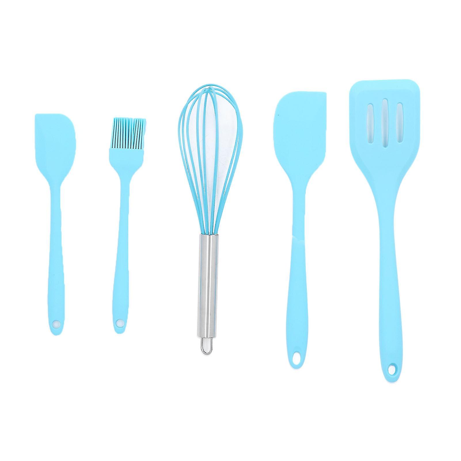 5Pcs Silicone Utensils Set, Safe and Easy-Clean Heat Resistant Kit