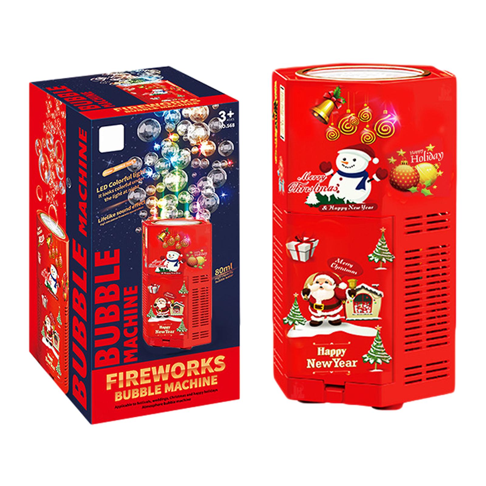 Multi-hole Firework Bubble Machine Portable Fashionable Bubble Maker Toy for Christmas