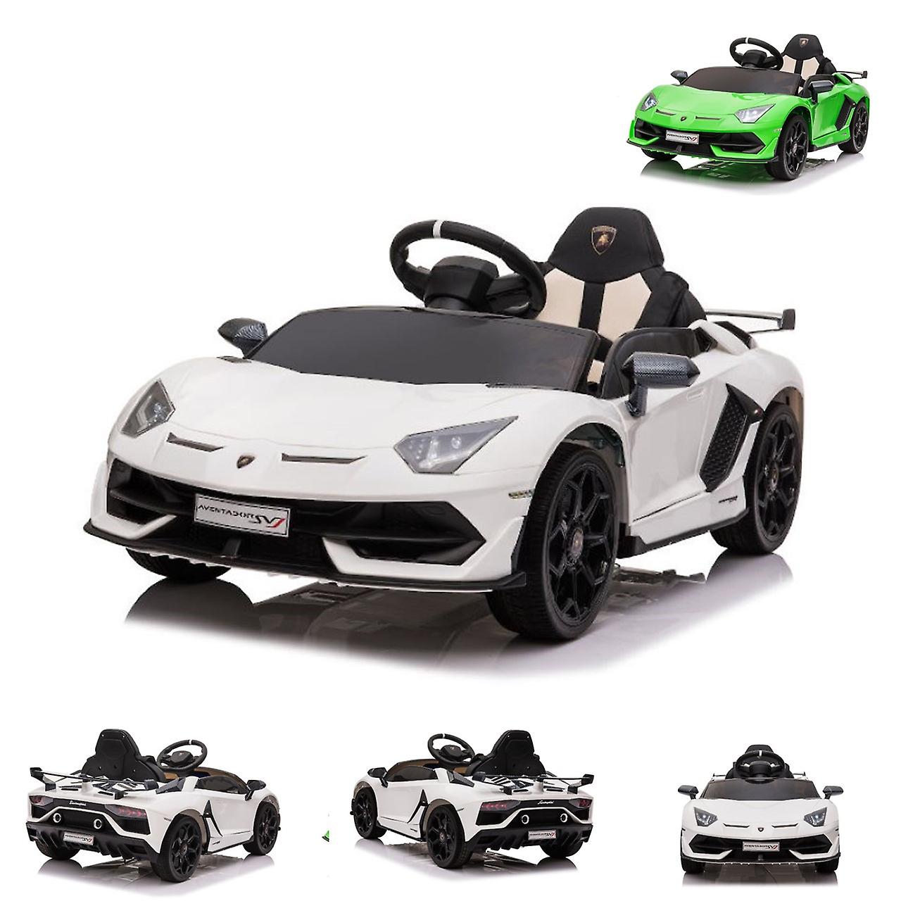 ES-Toys Παιδικό Ηλεκτρικό Αυτοκίνητο Lamborghini Aventador SVJ EVA Ελαστικό Ζώνη Ασφαλείας