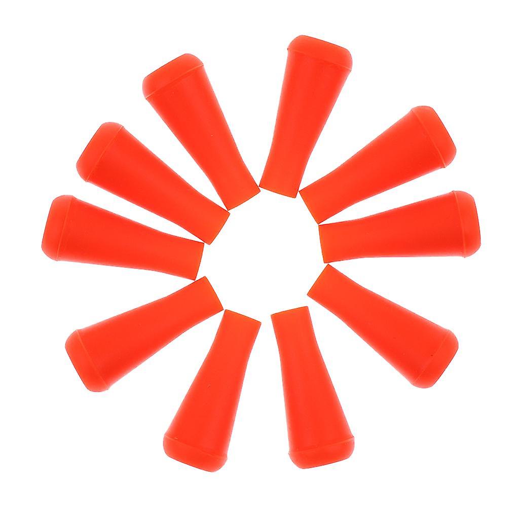 10 Pieces Safety Soft Rubber Arrowhead for Hunting Game Toy Bow 8mm Orange