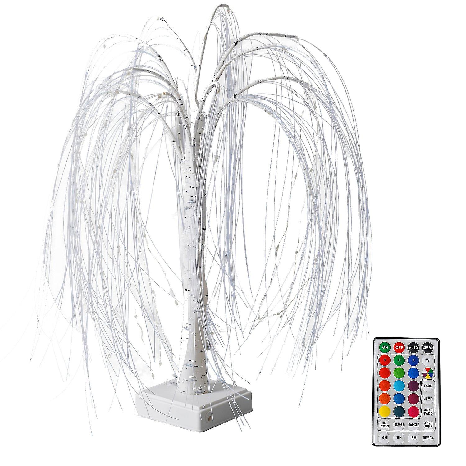 Home Party LED Willow Tree Lamp, 16 Colors, 60CM USB & Battery, Remote Control