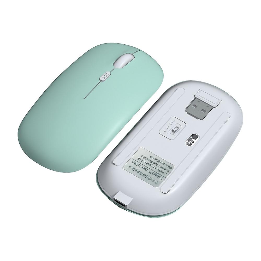 Bluetooth 2.4G Wireless Dual Mode Mouse Bluetooth + 2.4G(Mint Green)