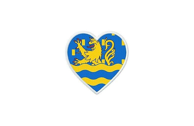 Patch badge ecusson prints thermocollant heart flag department doubs