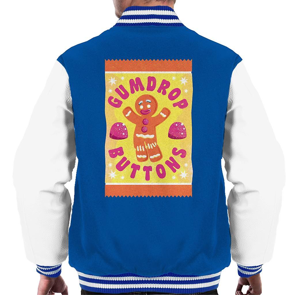 Shrek Gingerbread Man Gumdrop Buttons Men's Varsity Jacket
