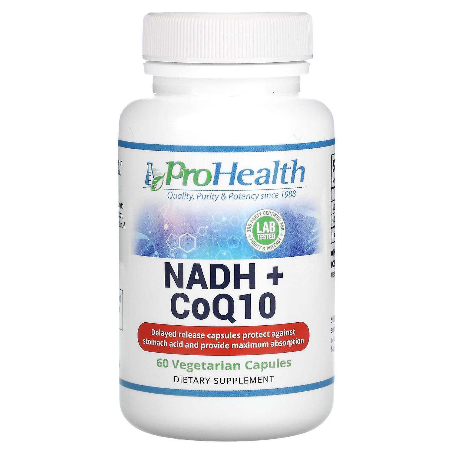 ProHealth Longevity, NADH + CoQ10, 60 Vegetarian Capsules