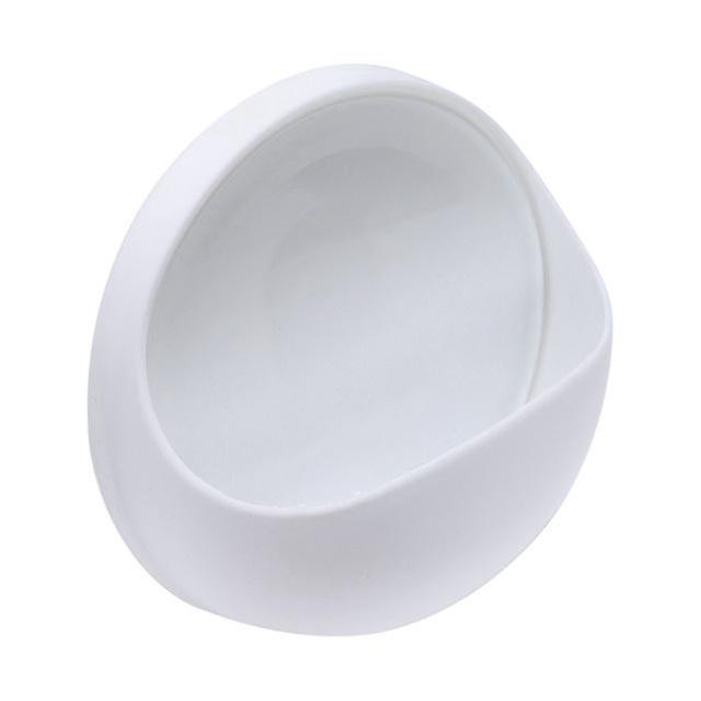 New Wall Soap Dish / Soap Box In Plastic With Suction Cup, White