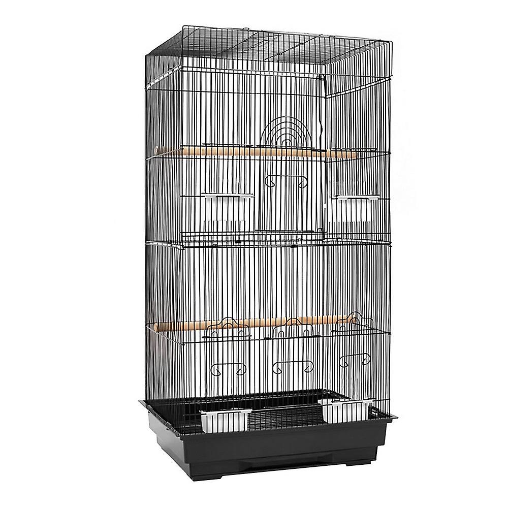 I.Pet Medium Bird Cage With Perch Black Bird Cages