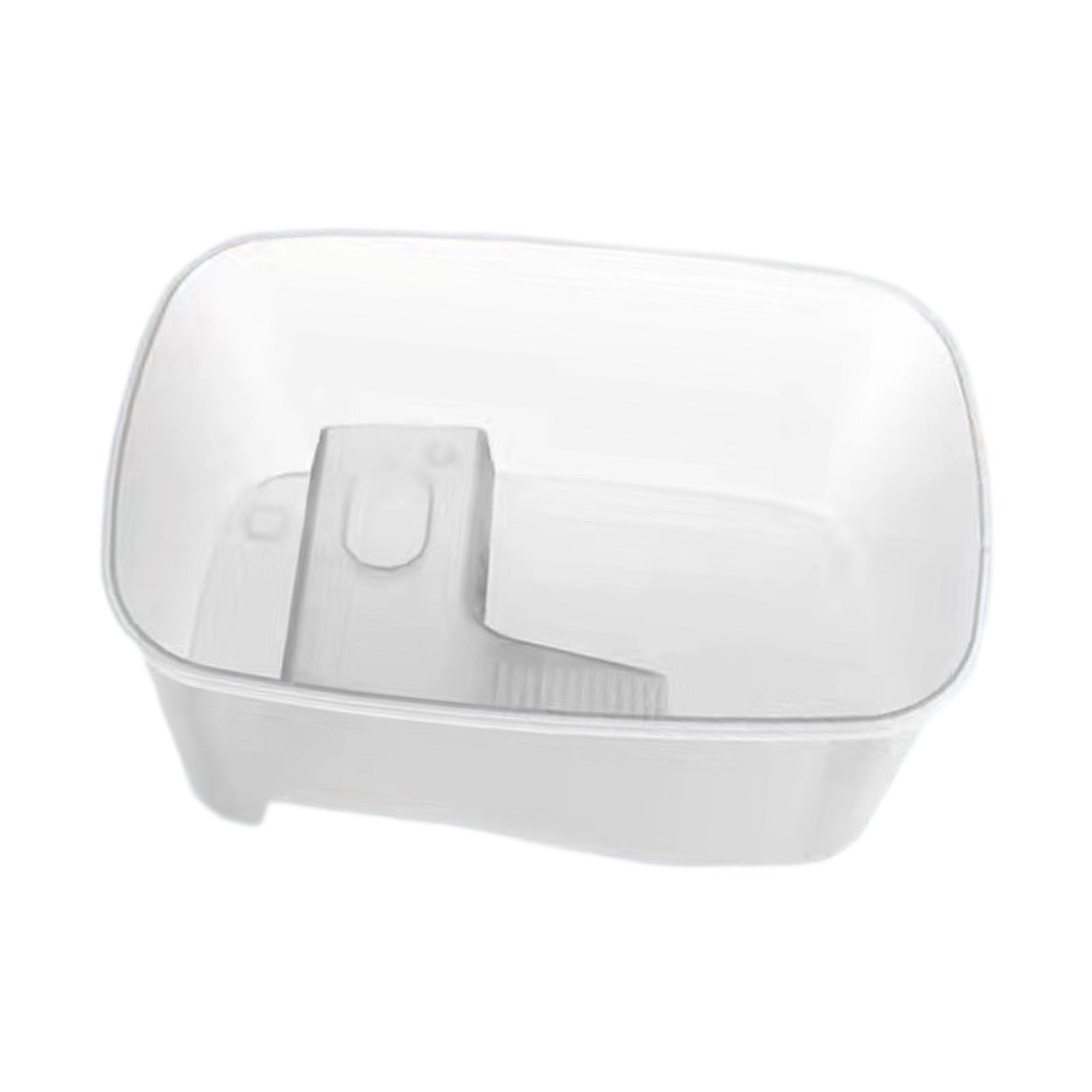 Turtle Bathing Tub Multipurpose with Basking Ramp for Turtles Small Reptiles S White