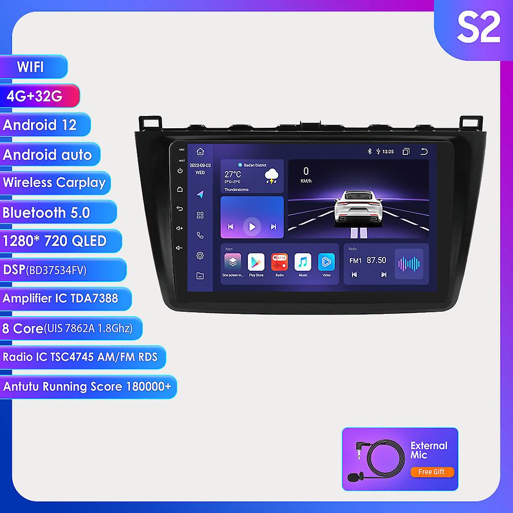 Hizpo Ai Voice 2 Din Android Auto Radio For Mazda 6 Gh 2007 - 2012 Carplay 4g Car Multimedia Gps 2din Autoradio Dsp Stereo Rds