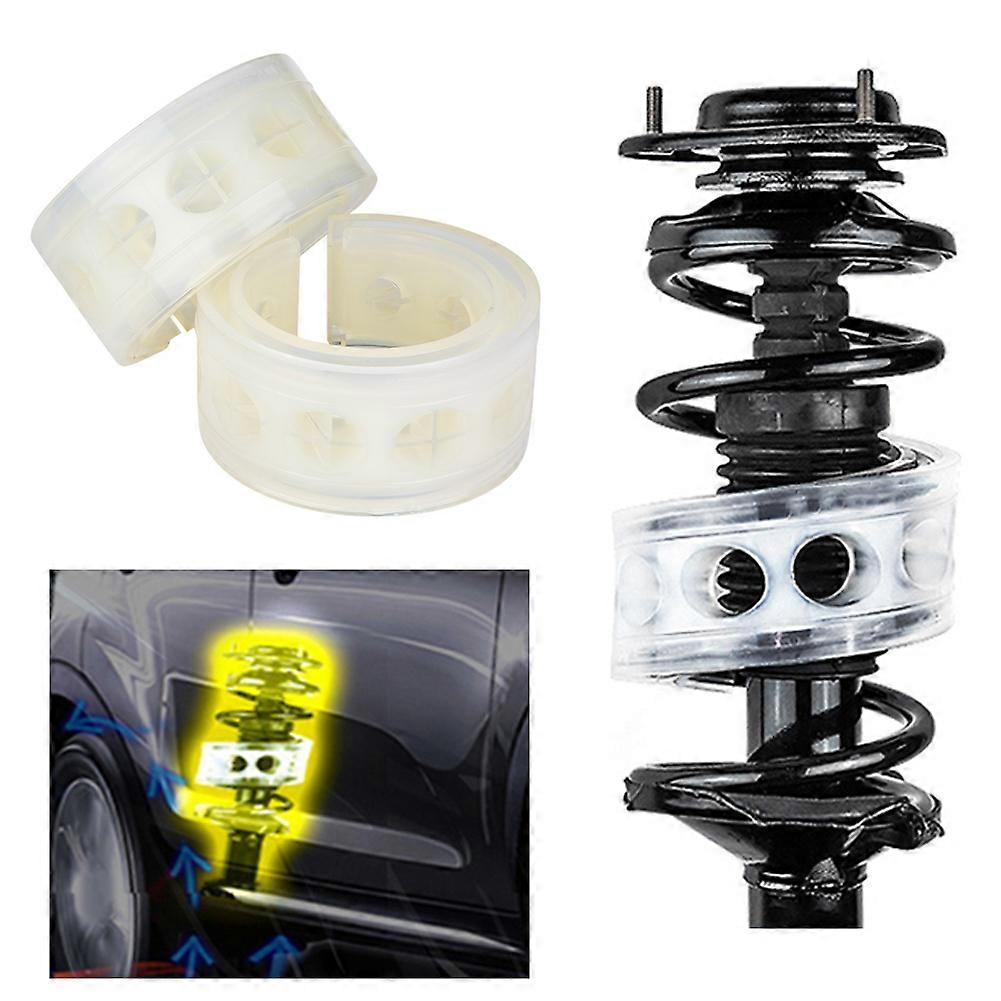 2pc Transparent Car Shock Absorber Buffer Spring Bumper Cushion Type C