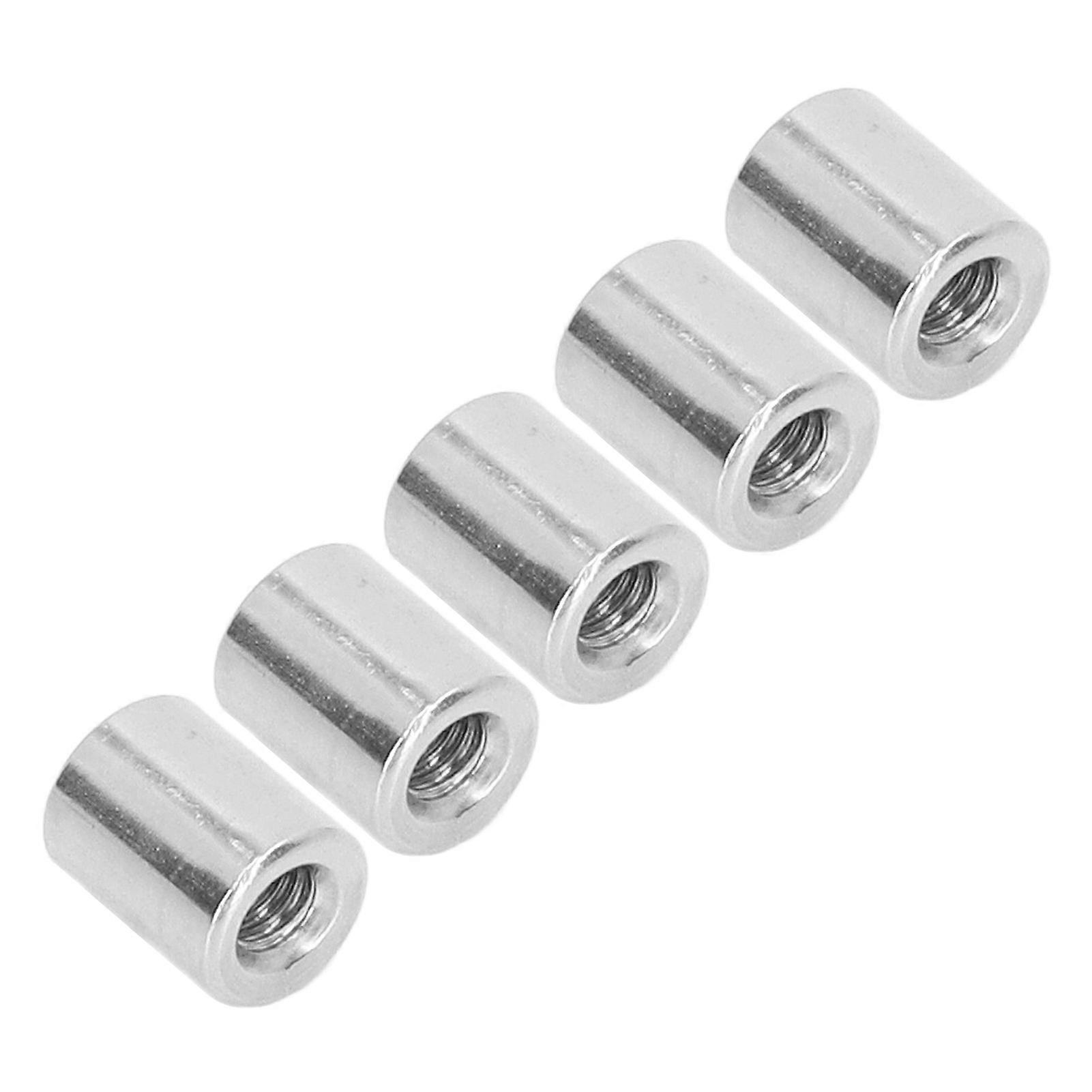 50Pcs M4 Female Thread Coupling Nut Rugged Stainless Steel Maintenance Cylindrical Coupling Nut Kit