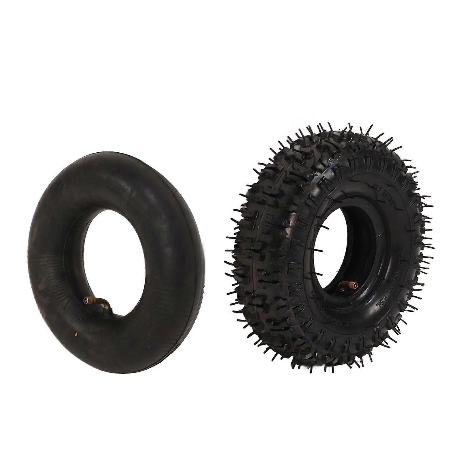 4.10/3.504 Tire Inner Tube Set 30 PSI 4 PLY for 4in Rim 47cc 49cc 2 Stroke Mini Pocket ATV QUAD Bike NO.57128