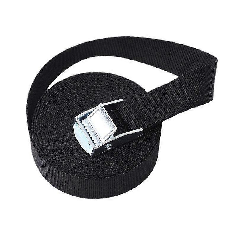 Strap cam buckle strap 25mm x 4m for moving and fixing goods, black, 2-piece set