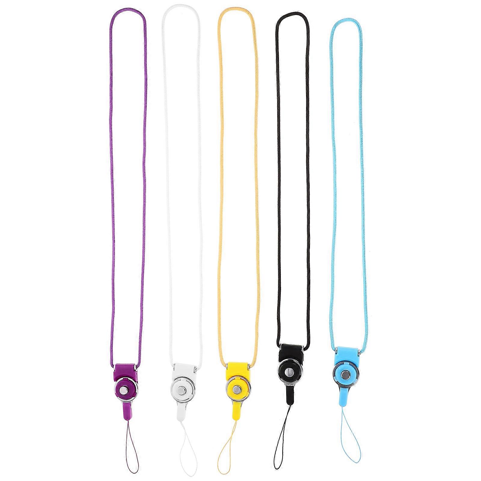 5PCS Detachable Anti-lost Neck Lanyards Strap with Buckle for Mobile Phone Torchlight Camera Key