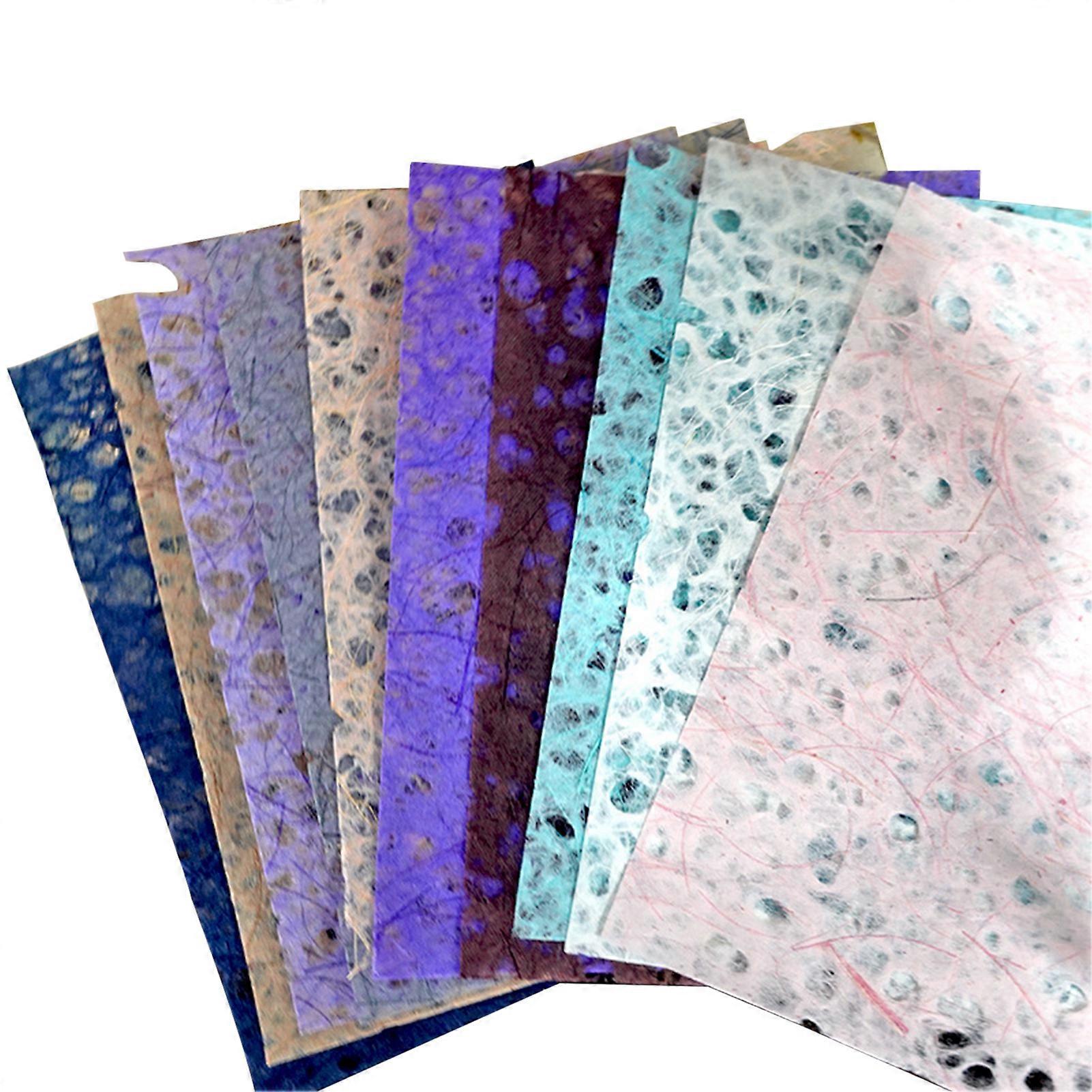 10Pcs Scrapbooking Paper Handicrafts Textured Vibrant Colors Paper for DIY Crafts Collages Card Making