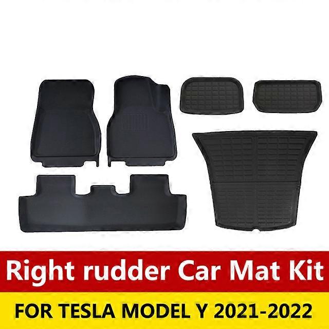 3d Tpe Xpe Modely Car Accessories Trunk Storage Pad Mats For Tesla Model Y Right / Left Rudder Waterproof Floor Mat My Modified