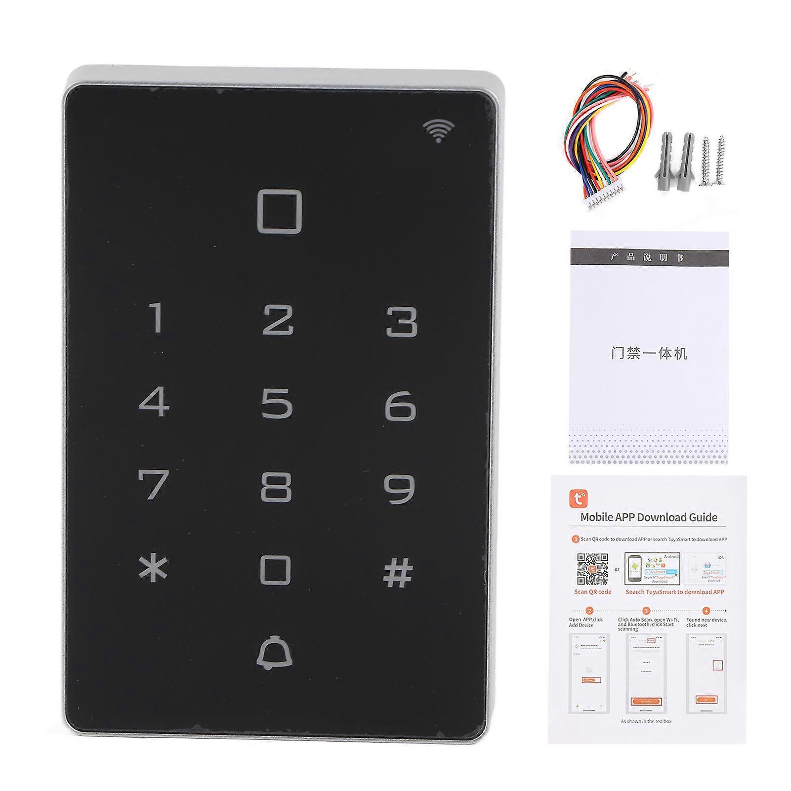Access Control Remote WIFI 13.56MHZ Card Unlock Password WG26/34 Lighted Keyboard for Tuya