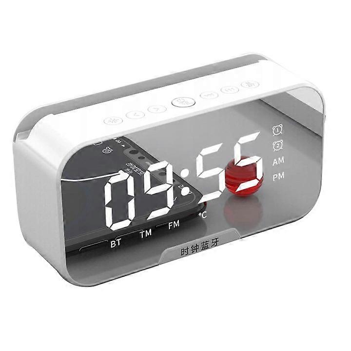 Multifunctional Bluetooth Speaker, Radio, Alarm Clock White