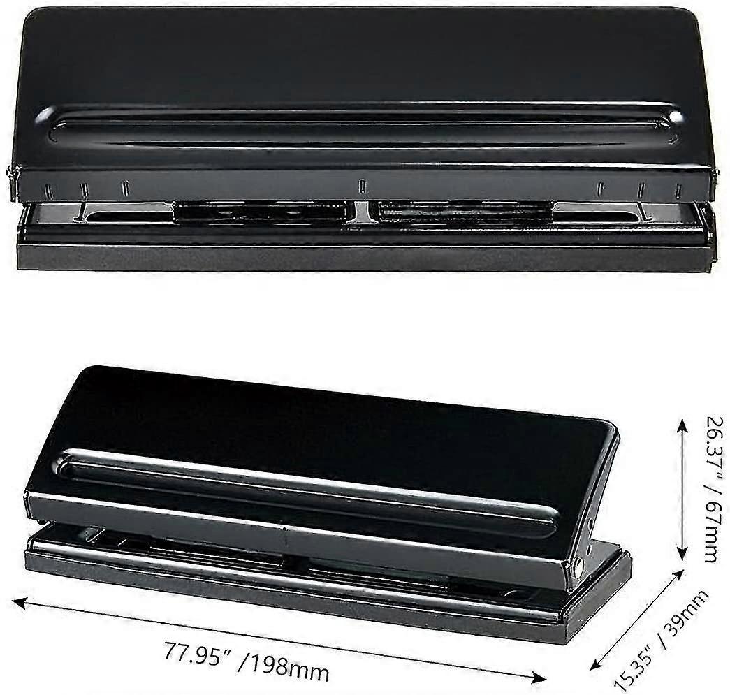 Adjustable Metal 6 Hole Punch Six Ring Binder Schedule Inserts 6 Sheets Capacity