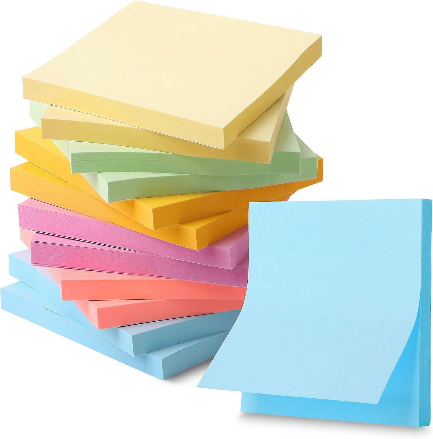 - Sticky Notes, 3x3, 12 Pads, Pastel Sticky Notes, Sticky Note, Self-Stick Note Pads, Sticky Pads, Sticky Notes Pastel, Sticky Notes Aesthetic, Colorf