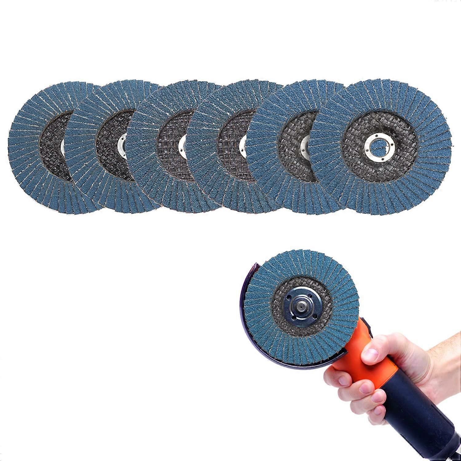 أقراص رفرف احترافية ، أقراص صنفرة مكونة من 6 عبوات ، حبيبات 76 × 10 مم 60 ، 80 ، 120 للمعادن والصلب والخشب