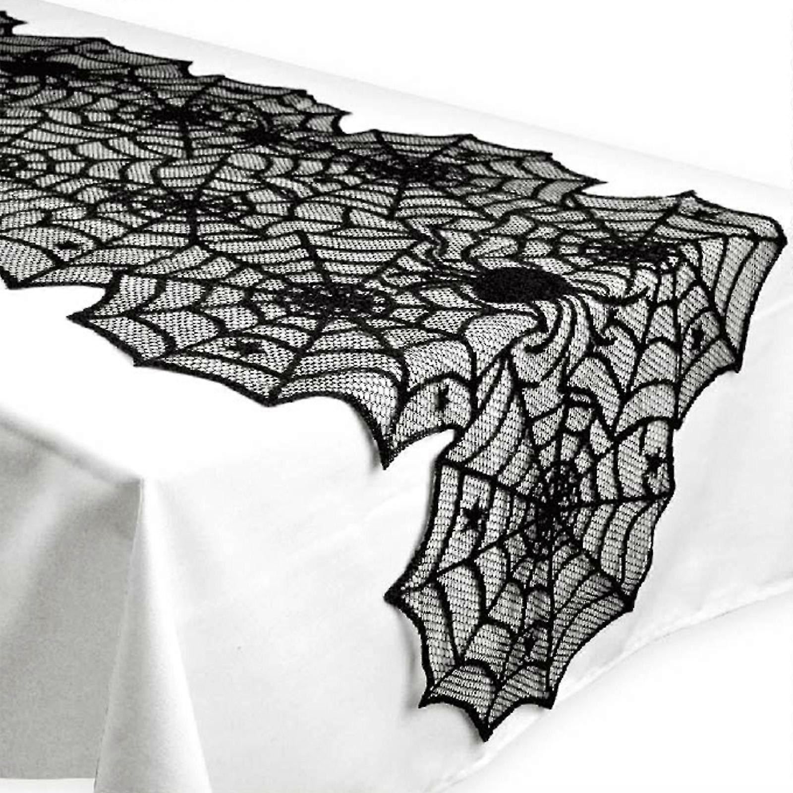 Halloween Party Gothic Spider Web Tablecloth Table Cover Party Decor Prop