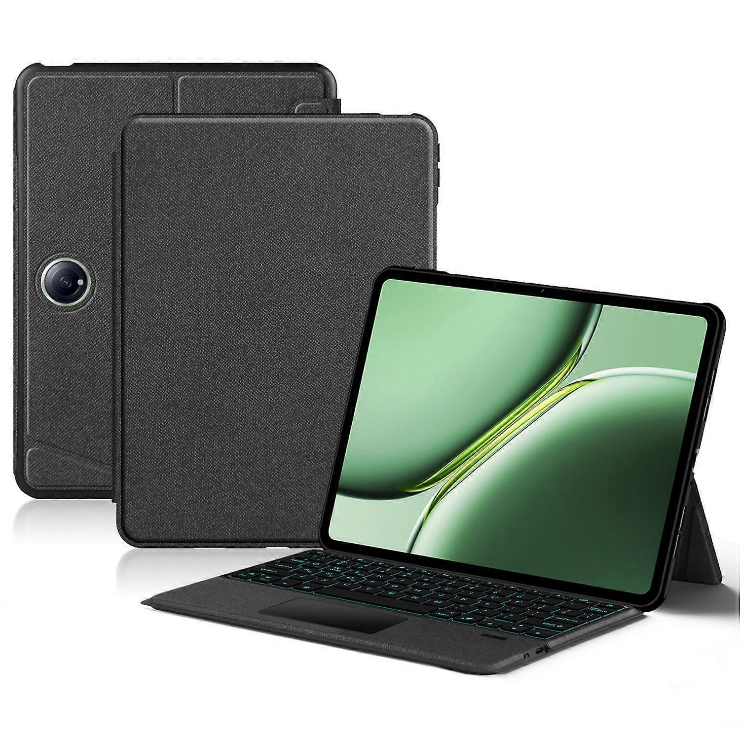 For OnePlus Pad Go Case Trackpad Backlight Bluetooth Keyboard PU Leather Tablet Cover