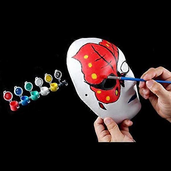TOPBATHY 18 Pcs Masques Vierges Chat à Peindre - Masques Halloween DIY En Papier, Masques Mascarade Non Peints Pour Enfants Et Adultes