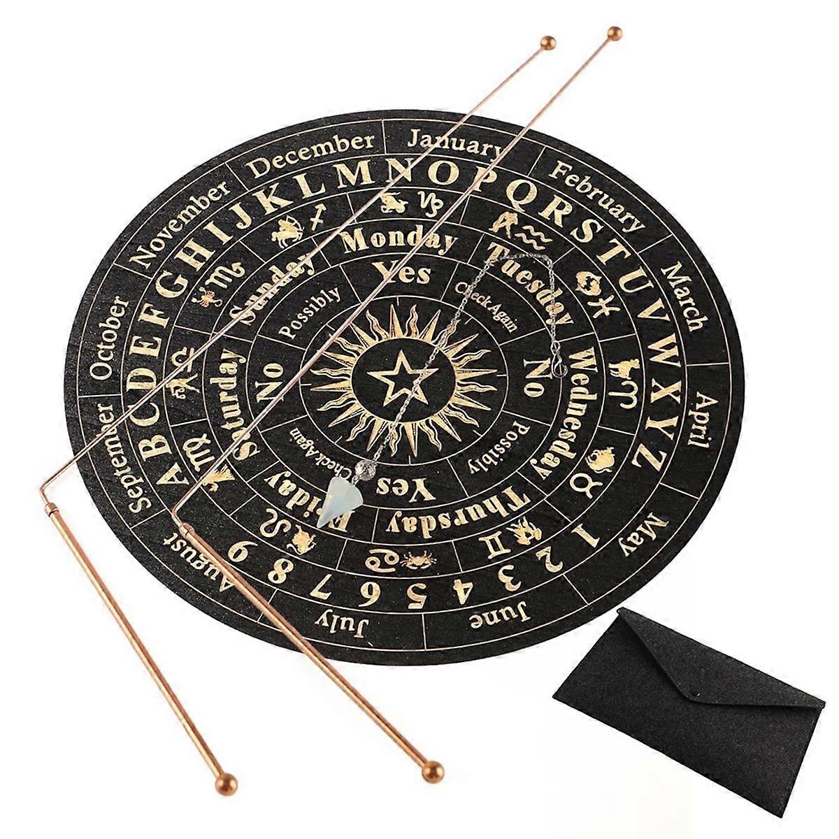 Copper Dowsing Rods - 2PCS Divining Rods+Dowsing Pendulum + Divination Mat- Divining Water, Treasur