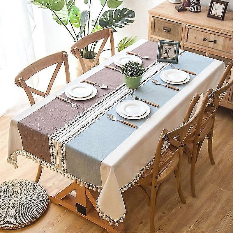 tablecloth tassel waterproof oilproof thick rectangular linen table