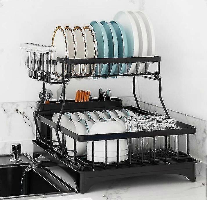 Large Dish Drying Racks 2 Tire Dish Rack