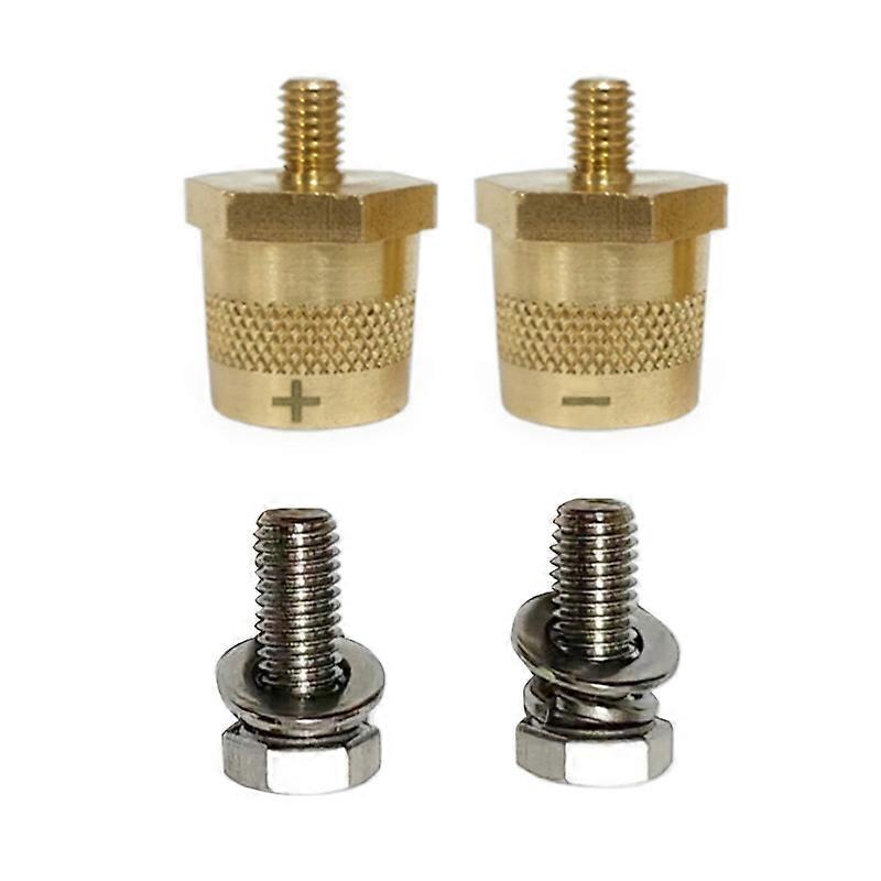 Battery Car power connector Terminal Pair with 6/8mm Thread Durable Brass BatteryPole Adapter Convenient Repair Solution Simple Install