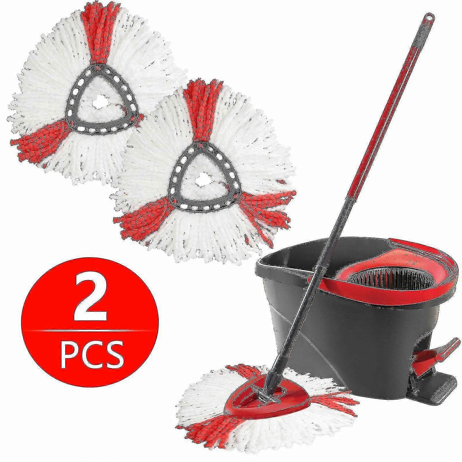 2 Pack Spin Mop Microfiber Mop Heads