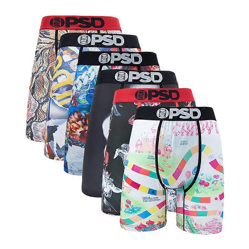 6Pcs μόδα εκτύπωση άνδρες εσώρουχα μπόξερ cueca αρσενικό εσώρουχα άνδρες εσώρουχα εσώρουχα εσώρουχα σέξι s-xxl