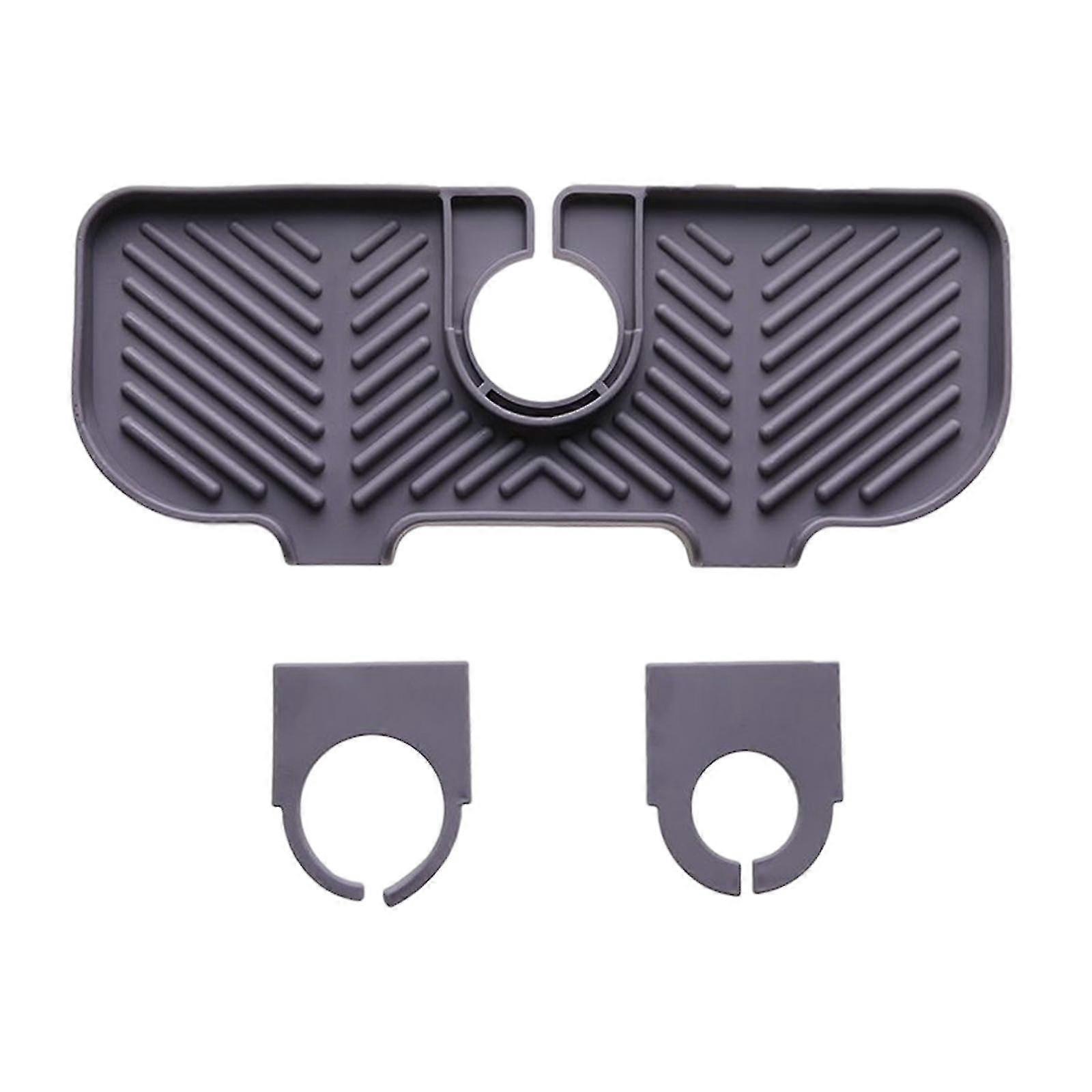 Faucet Absorbent Pads Countertop Protector Water Drying Washable For Kitchen Gray