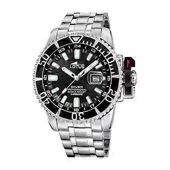 Lotus diver Men's Analog Quartz Watch with Stainless Steel Bracelet 18938/4