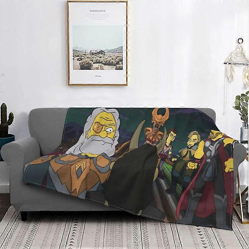 Two Layers Blanket The Good, the Bart, and the Loki Custom Name Printed Bedspread Sofa Covers Travel Camping Blanket Christmas Gift