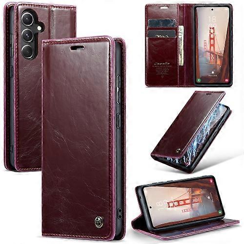 For Samsung Galaxy S23 FE CaseMe-003 PU + PC Business Style Crazy Horse Texture Leather Mobile Phone Case
